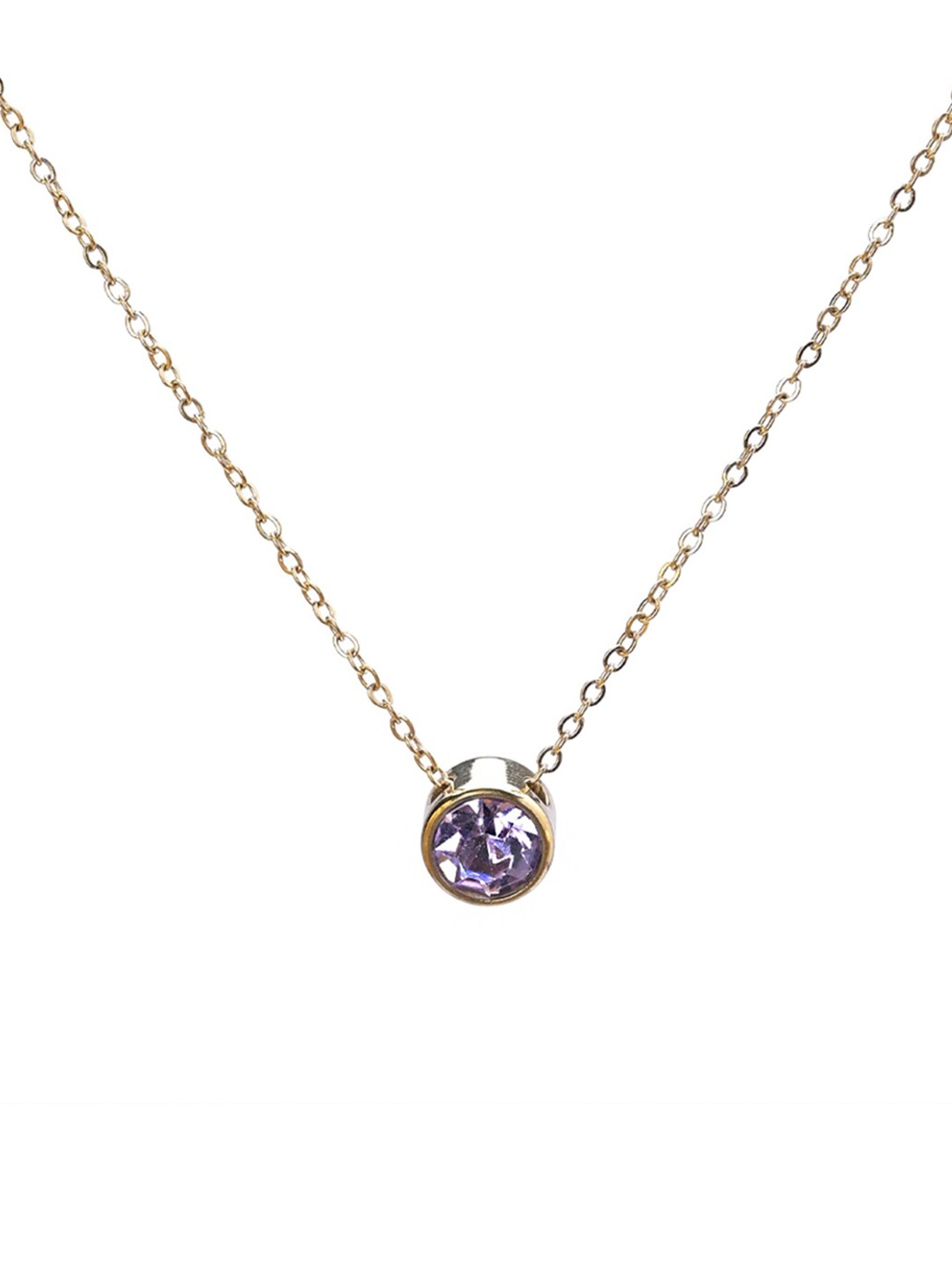 

PALMONAS 18k Gold Plated February Birthstone Chain