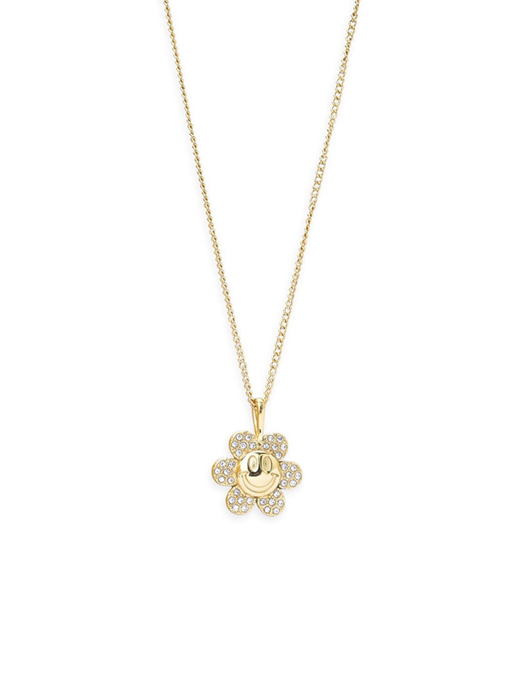 

PALMONAS 18k Gold Plated Zirconia Smile Face Chain