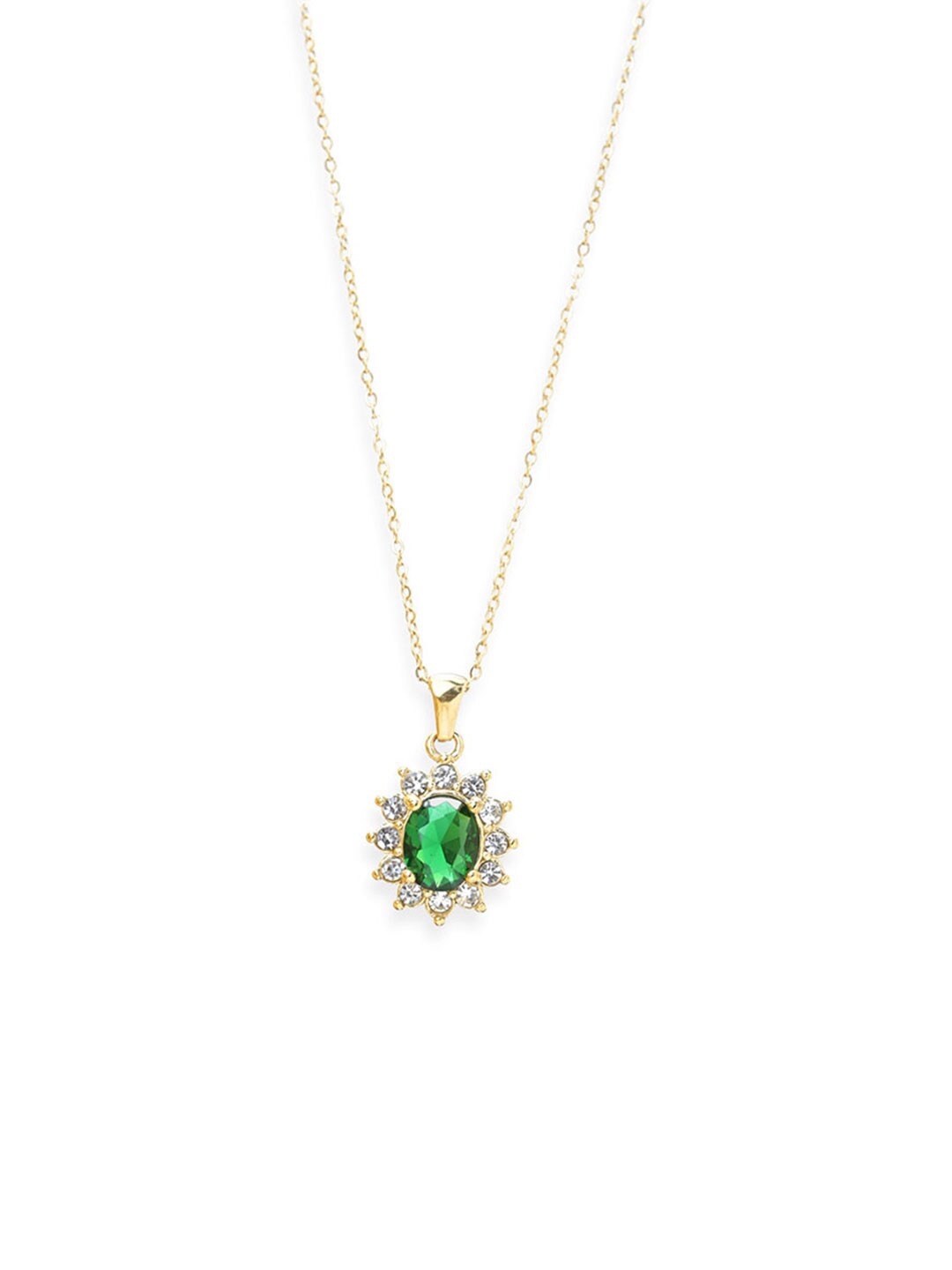 

PALMONAS Women 18k Gold-Plated Necklace, White