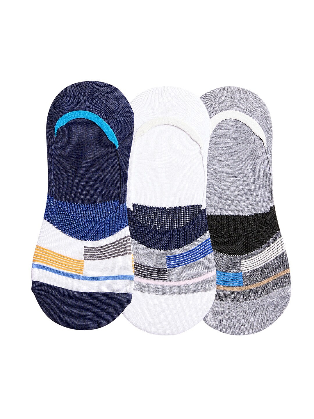

SECRETS BY ZEROKAATA Pack Of 3 Cotton Shoe Liners, Assorted