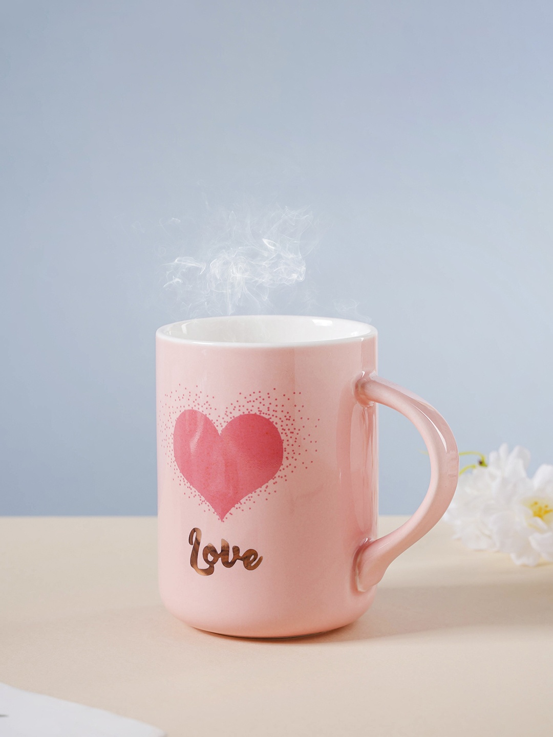 

Nestasia Pink Love Ceramic Glossy Coffee Cup 430 ml