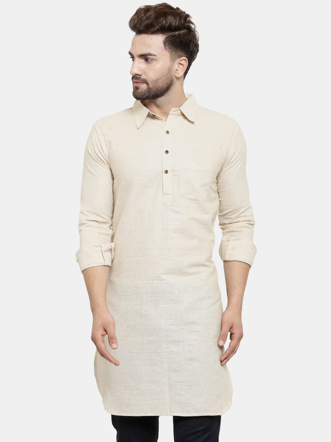 

Sayesha Men Pure Cotton Kurta, Beige