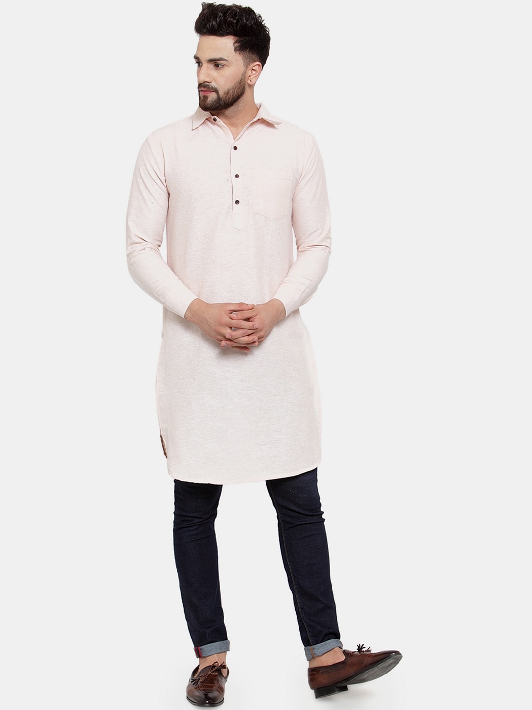 

Sayesha Men Pure Cotton Kurta, Beige