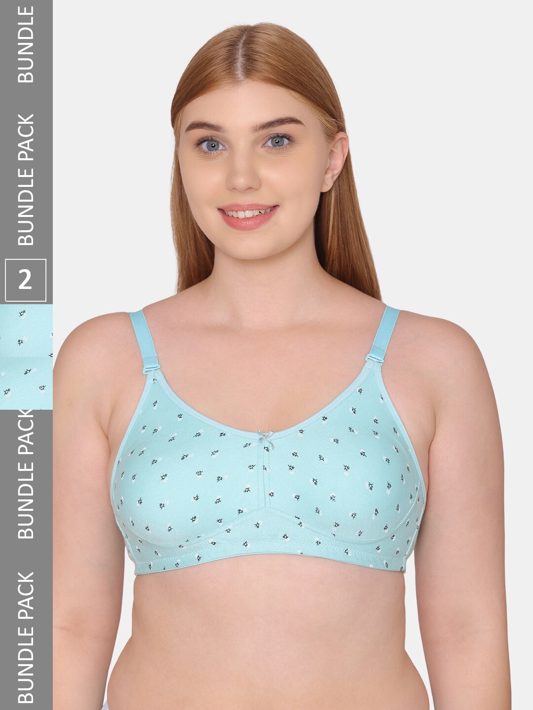 

Tweens Printed Non-Padded Cotton Minimizer Bra, Blue