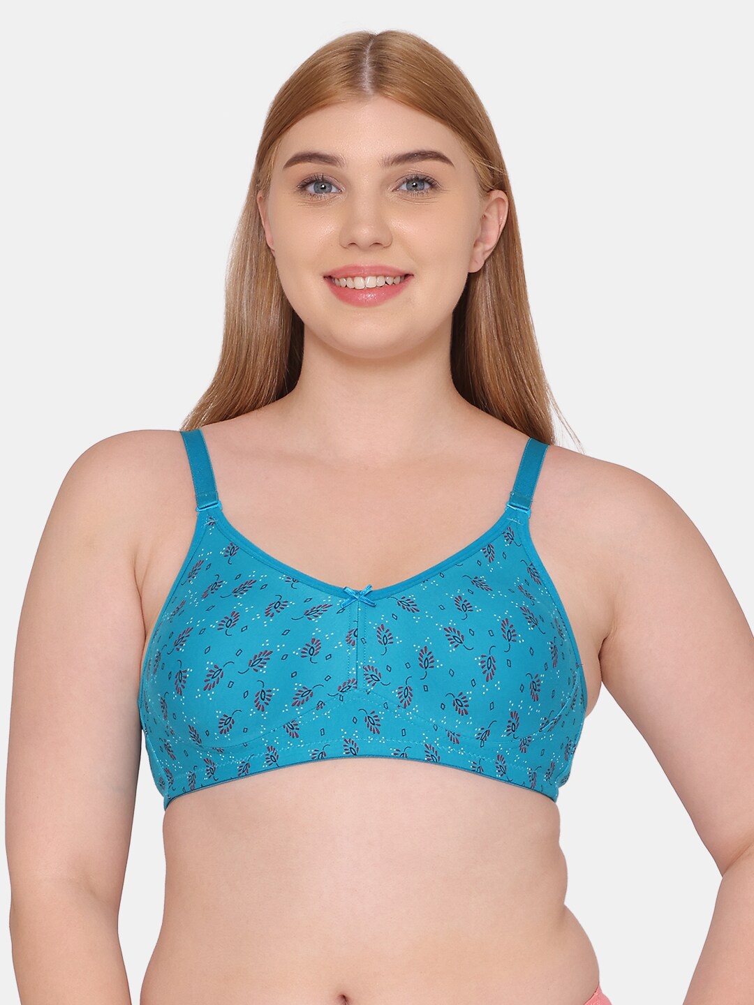 

Tweens Printed Non-Padded Cotton Minimizer Bra, Blue