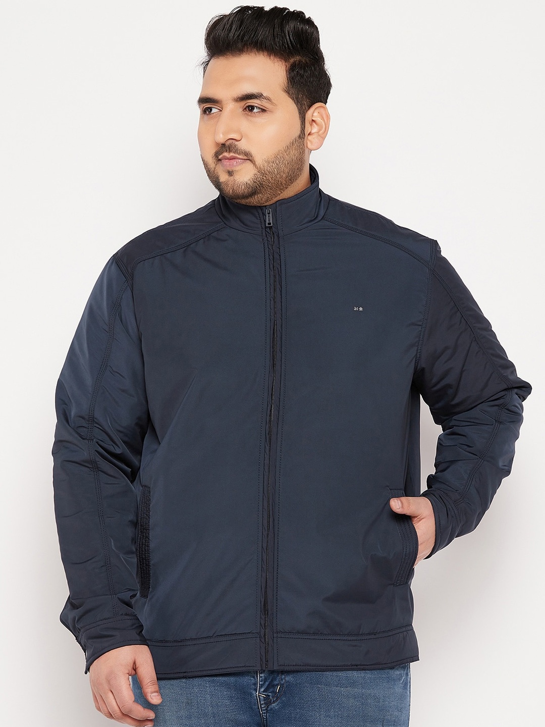 

Okane Men Plus Size ightweight Padded Jacket, Navy blue