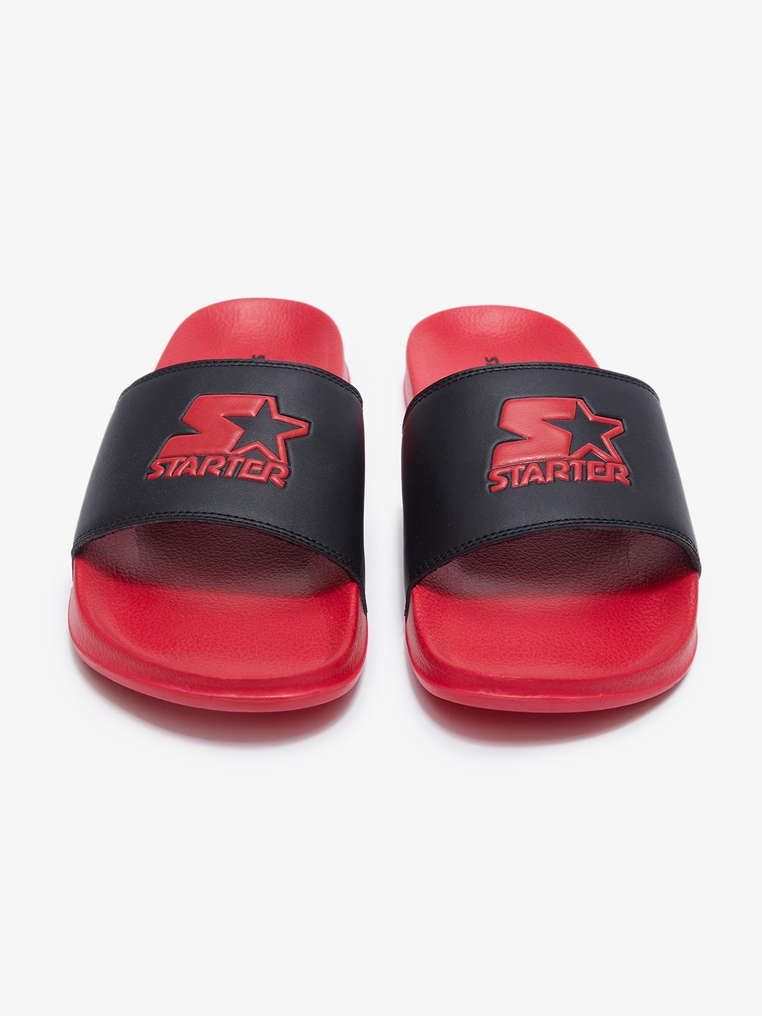 

STARTER Men Slip-On Colourblocked Sliders, Red