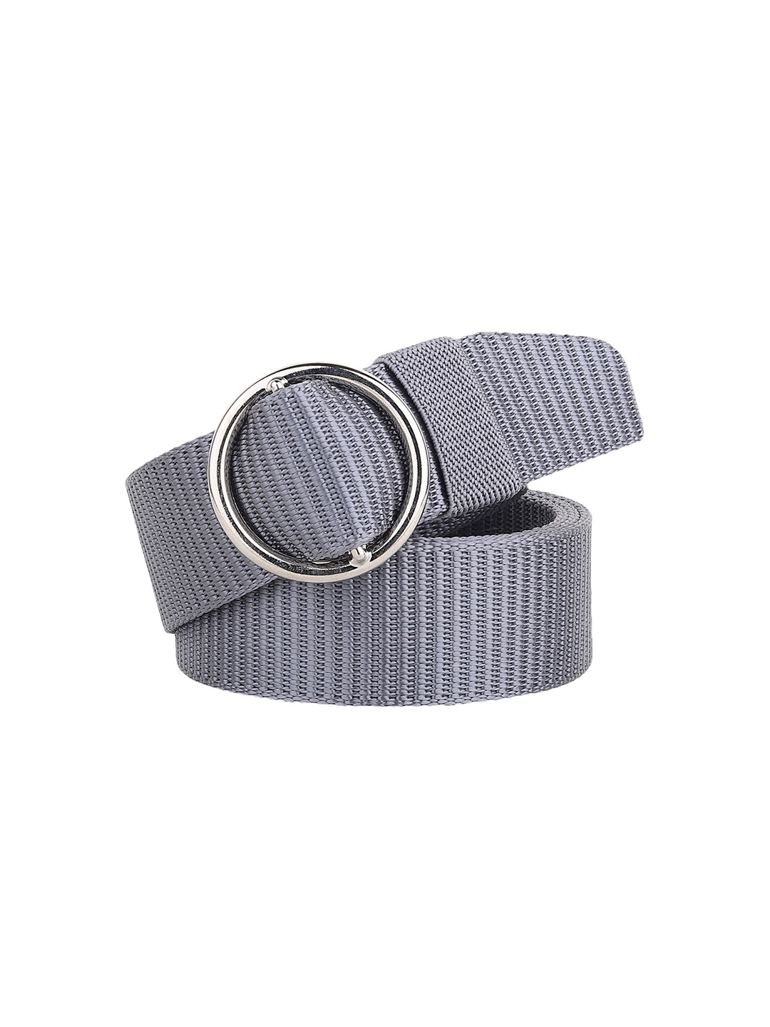 

HENEDA Women D-Ring Textured Belt, Grey