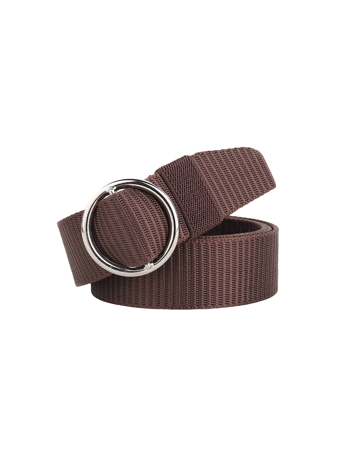 

HENEDA Women Woven Design Slider Buckle Belt, Brown