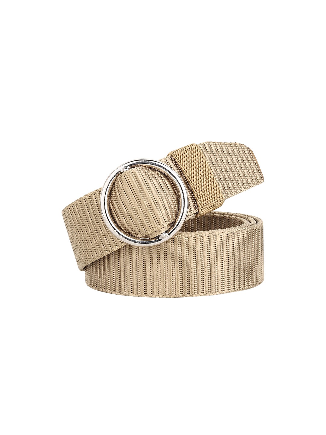 

HENEDA Women Textured Belt, Cream