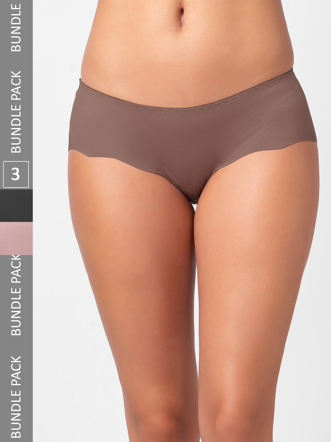 

FashionRack Women Pack Of 3 Assorted Cotton Hipster Briefs