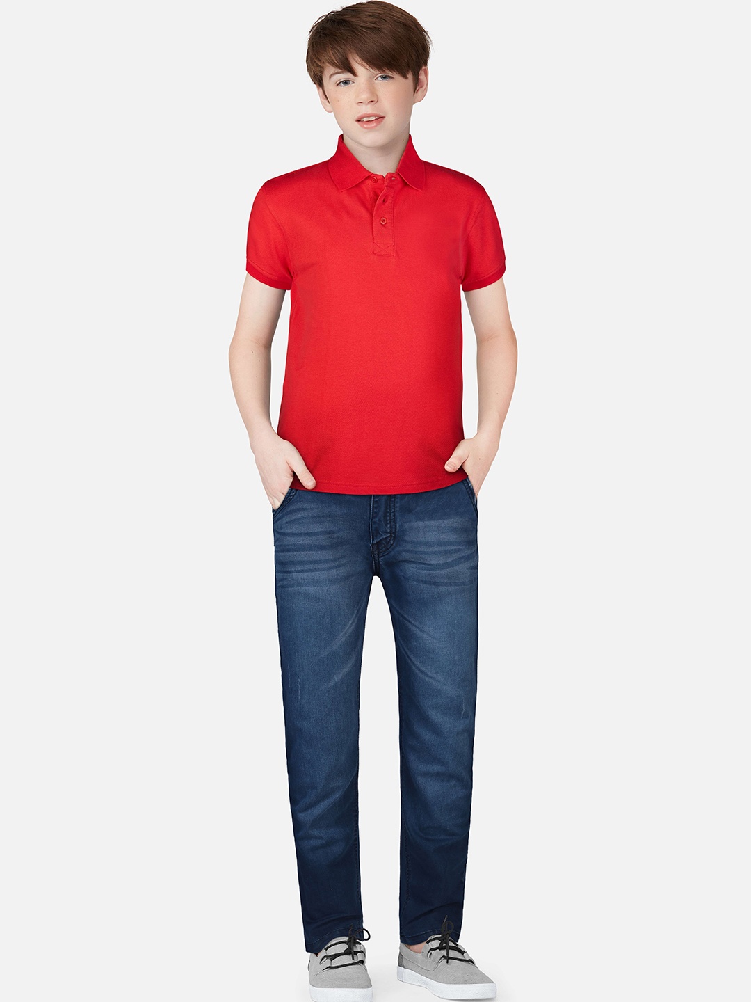 

Gini and Jony Boys Light Fade Cotton Jeans, Navy blue