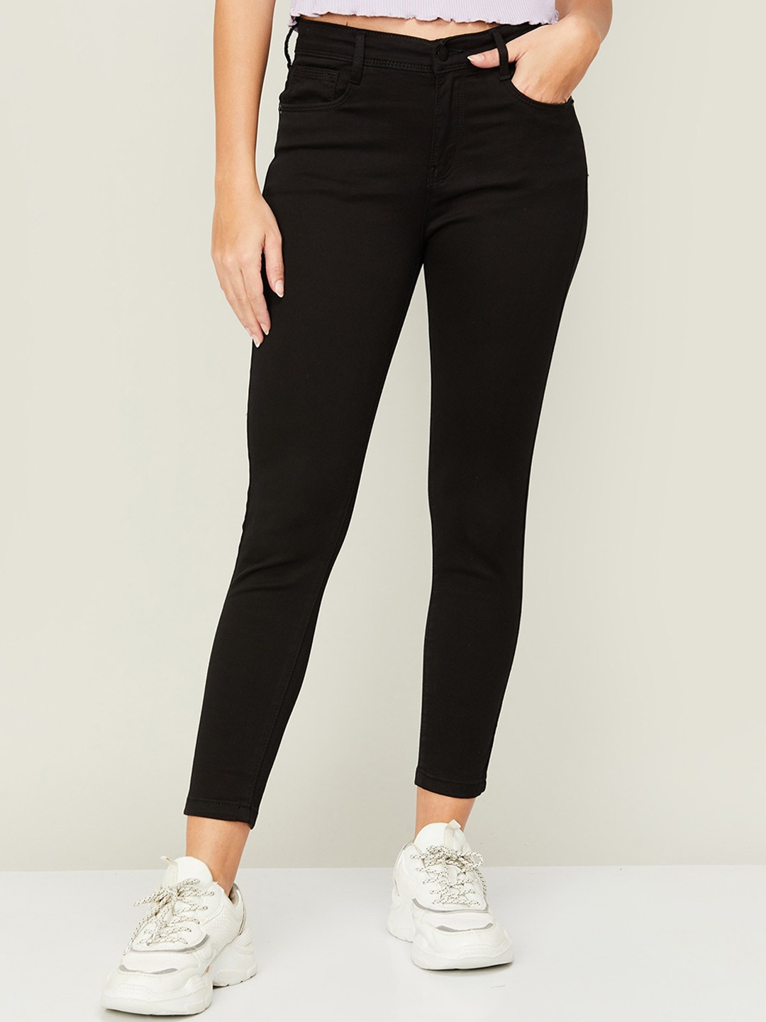 

Fame Forever by Lifestyle Women Slim Fit Cotton Jeans, Black