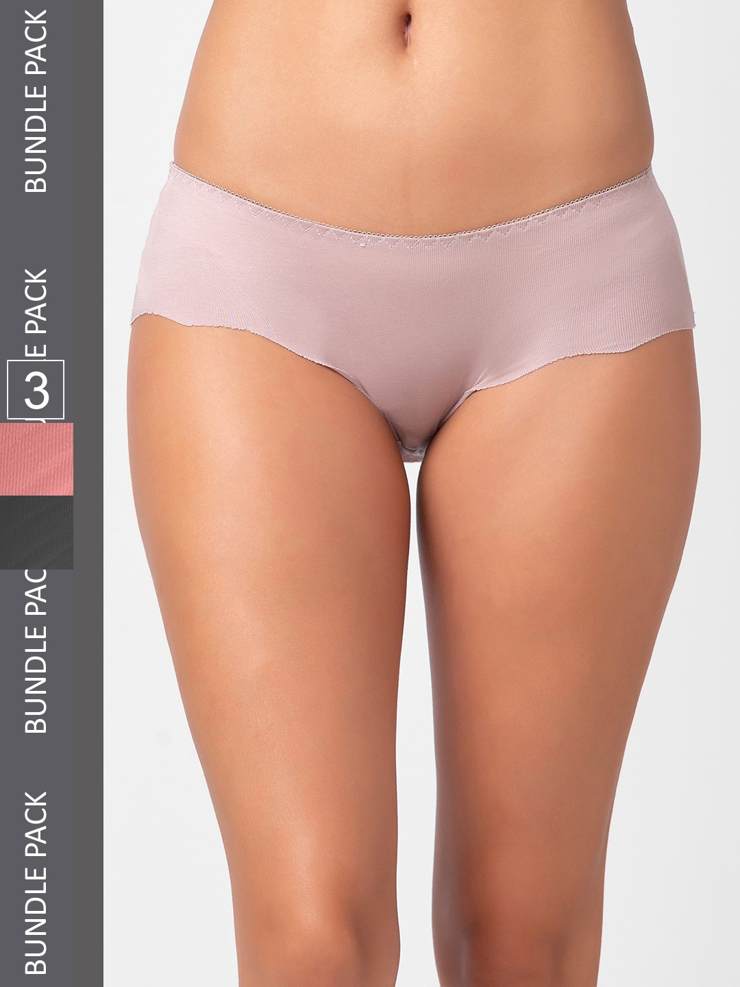 

FashionRack Women Pack Of 3 Assorted Hipster Cotton Brief