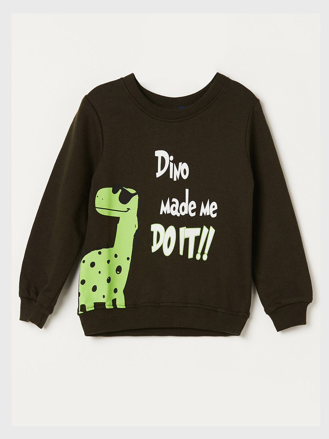 

Juniors by Lifestyle Boys Printed Pure Cotton Sweatshirt, Olive