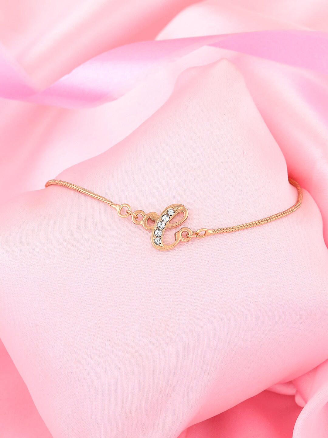 

Estele Women Gold-Plated Crystals Charm Bracelet