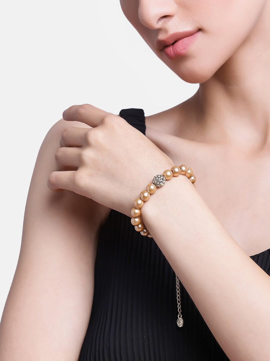 

Estele Women Pearls Gold-Plated Wraparound Bracelet