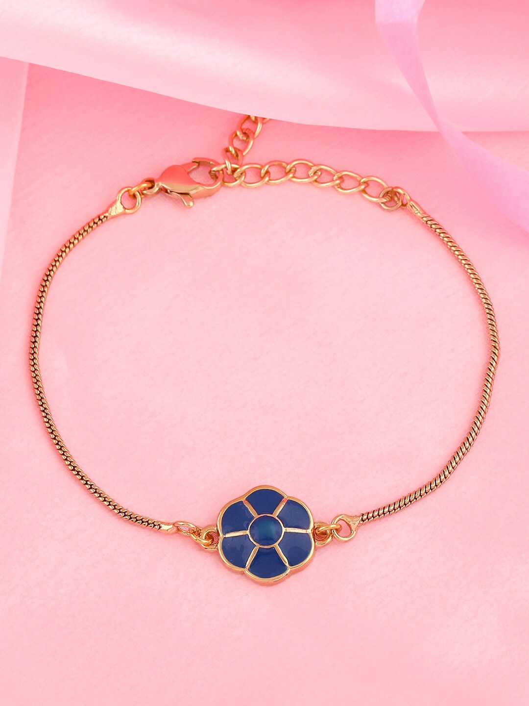 

Estele Women Enamelled Gold-Plated Charm Bracelet