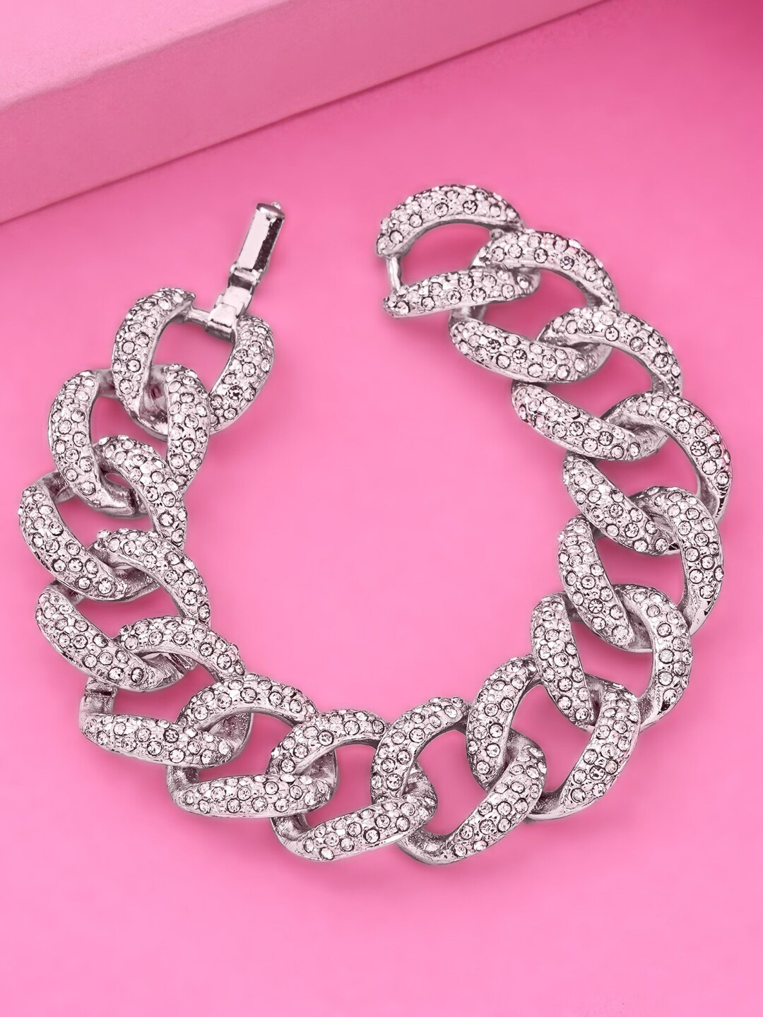 

Estele Women Silver-Plated Wraparound Bracelet