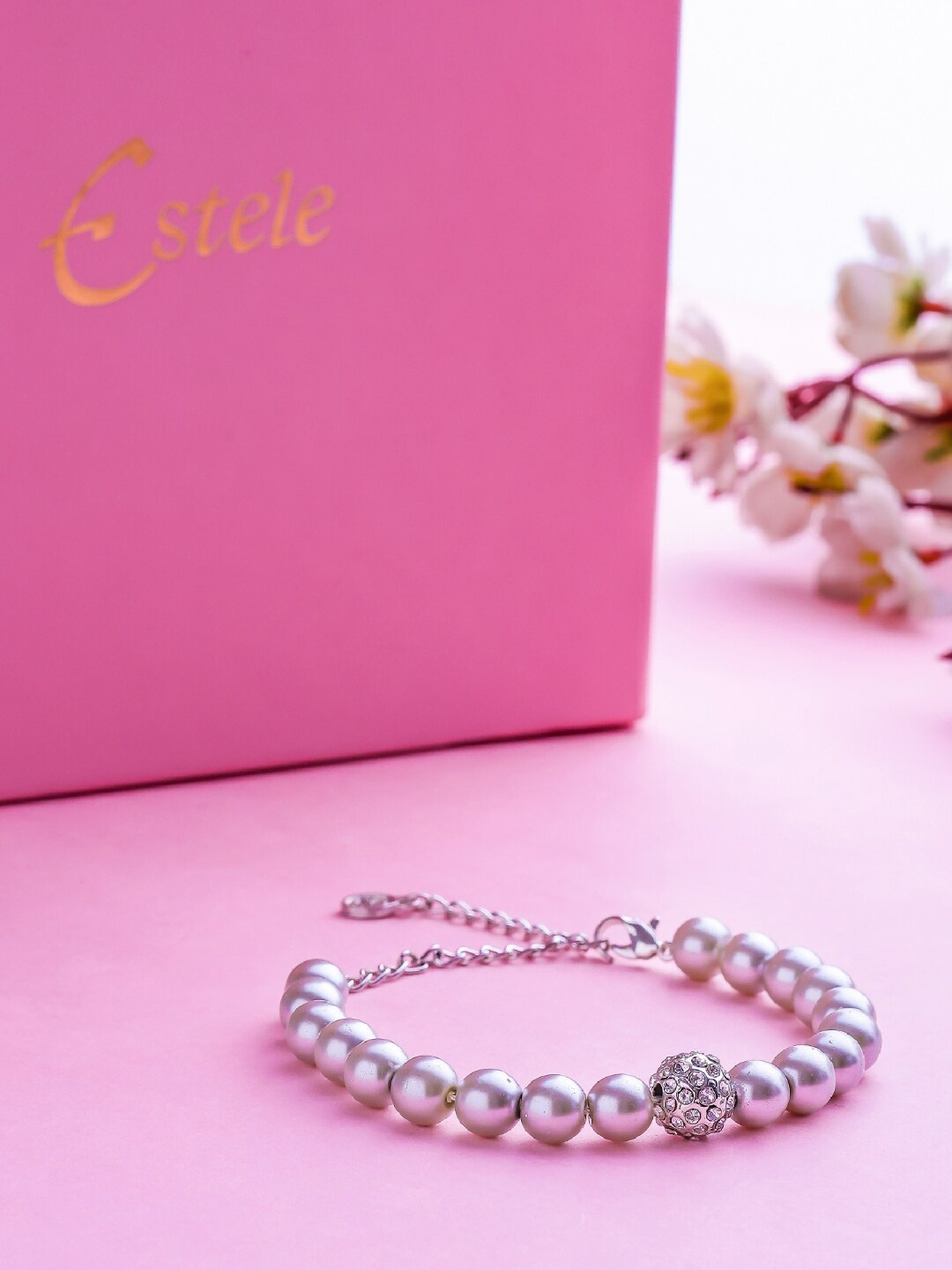 

Estele Women Silver-Plated Wraparound Bracelet
