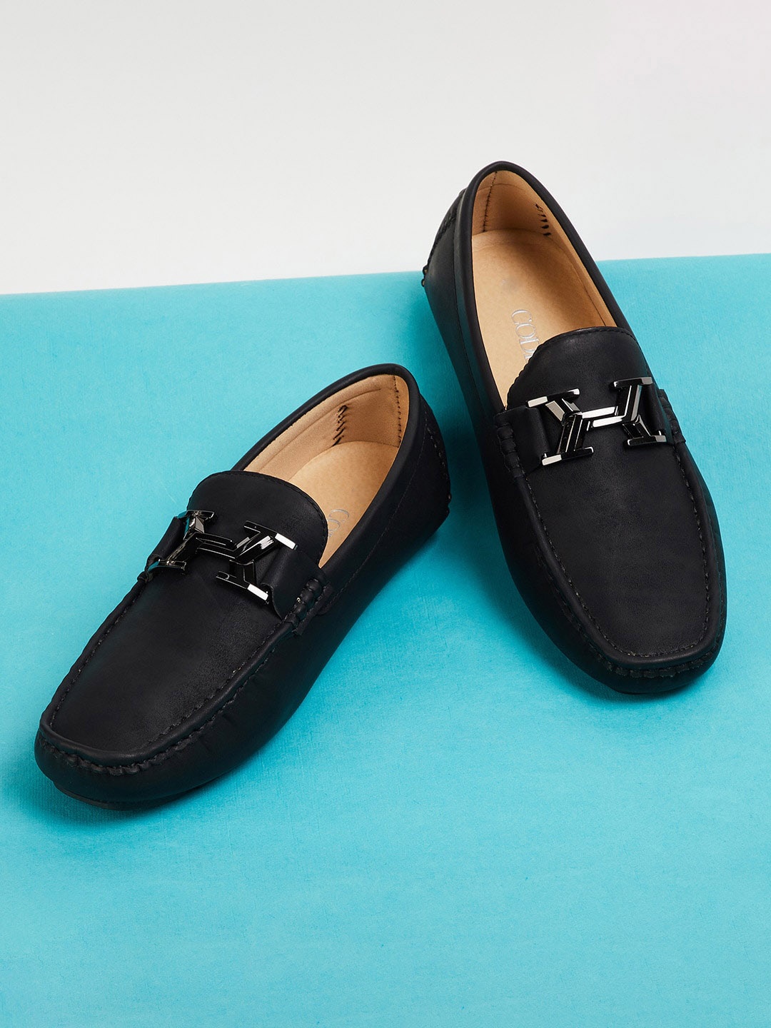 

CODE by Lifestyle Men Buckle Detail Loafers, Black