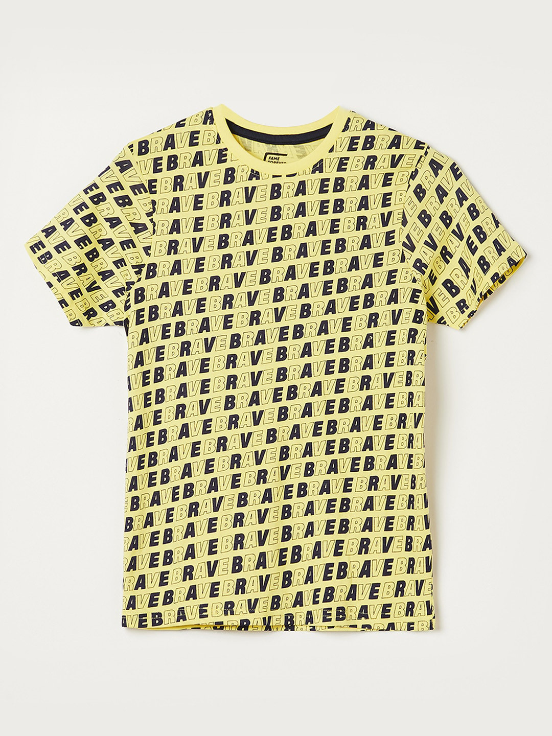 

Fame Forever by Lifestyle Boys Typography Print Pure Cotton T-shirt, Yellow