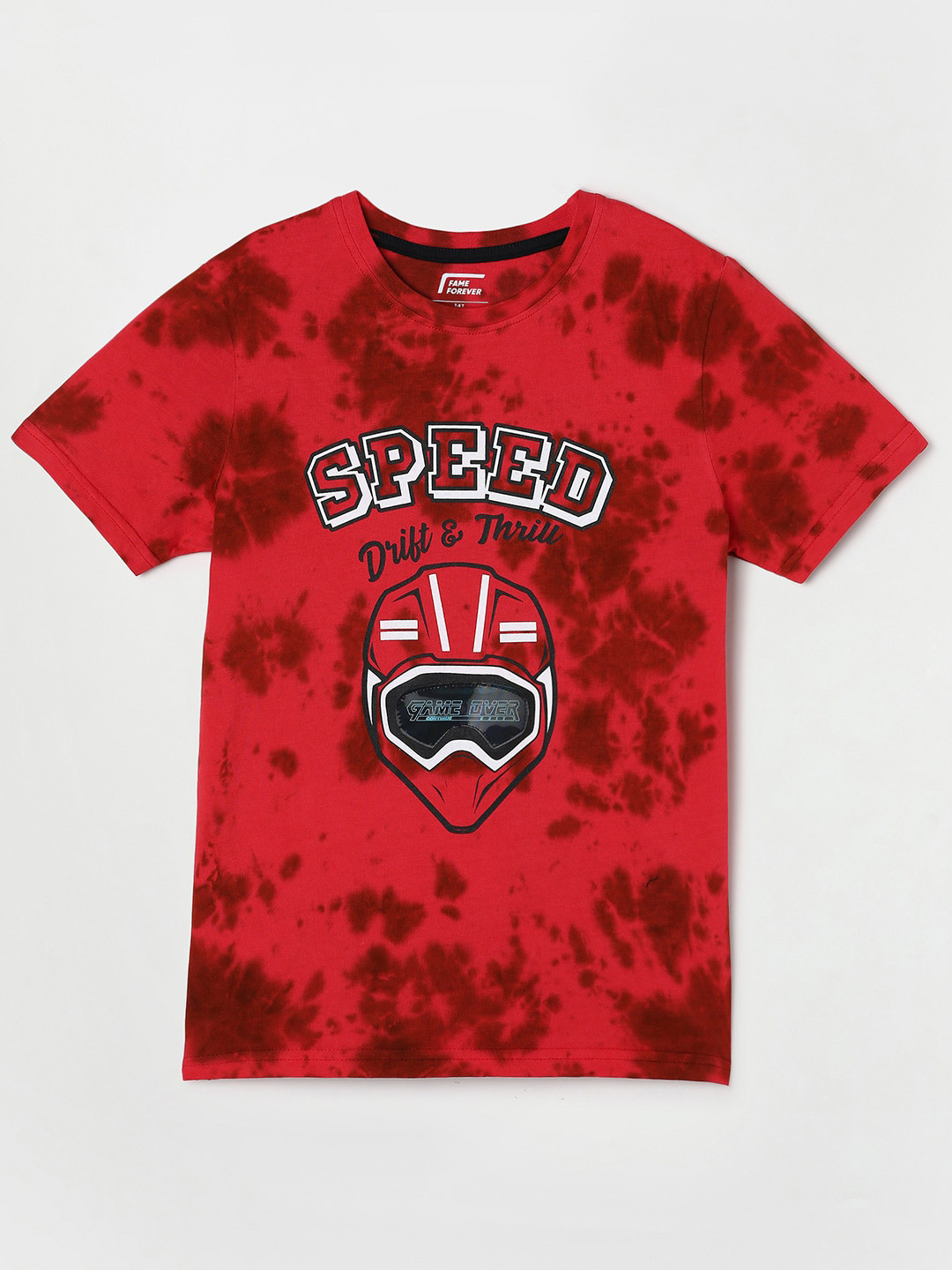 

Fame Forever by Lifestyle Boys Printed Pure Cotton T-shirt, Red