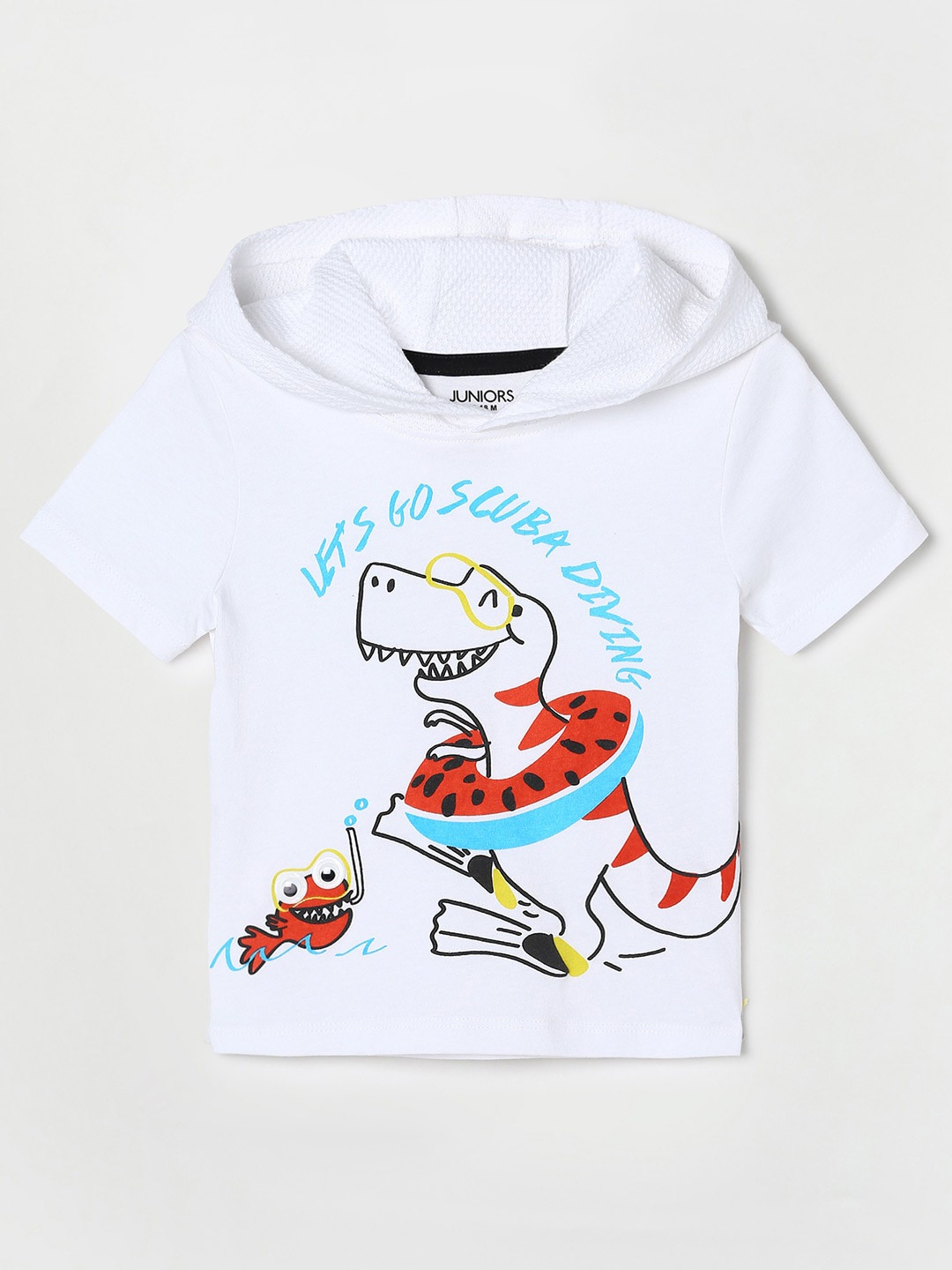 

Juniors by Lifestyle Boys Printed Pure Cotton T-shirt, White