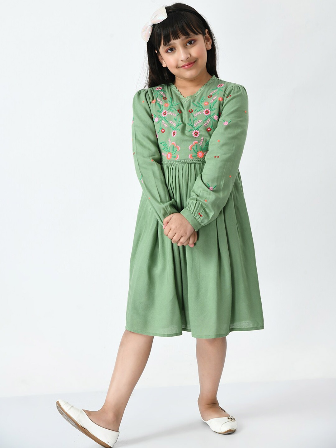 

Bella Moda A-Line Dress, Green
