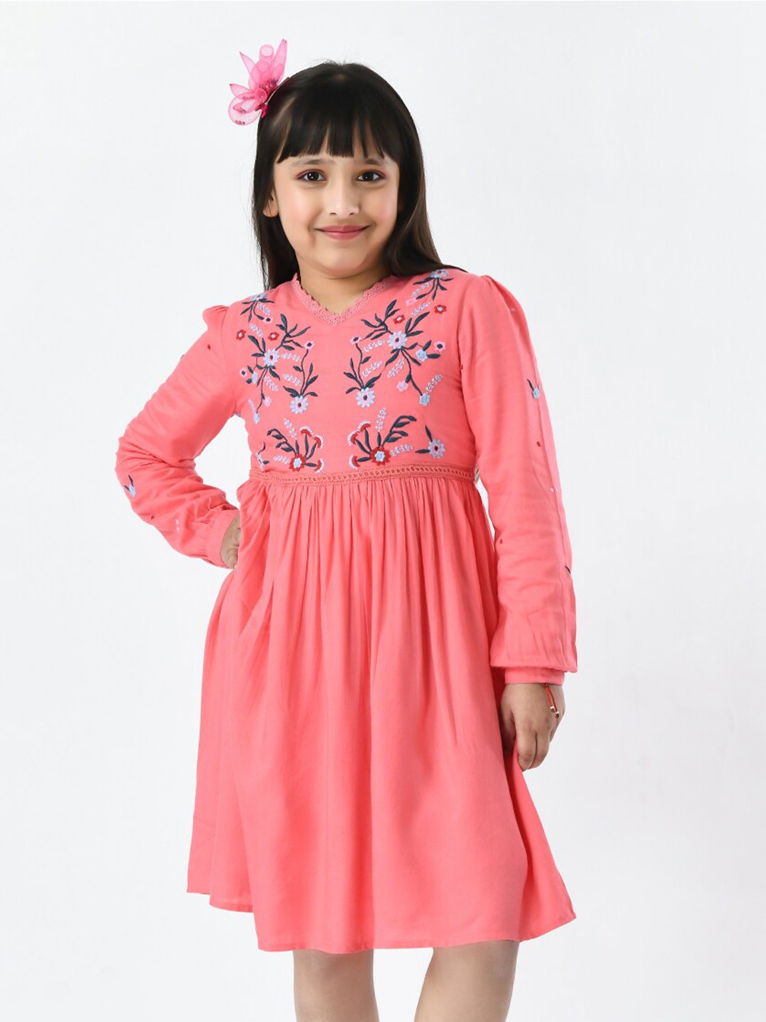 

Bella Moda Floral Midi Dress, Pink