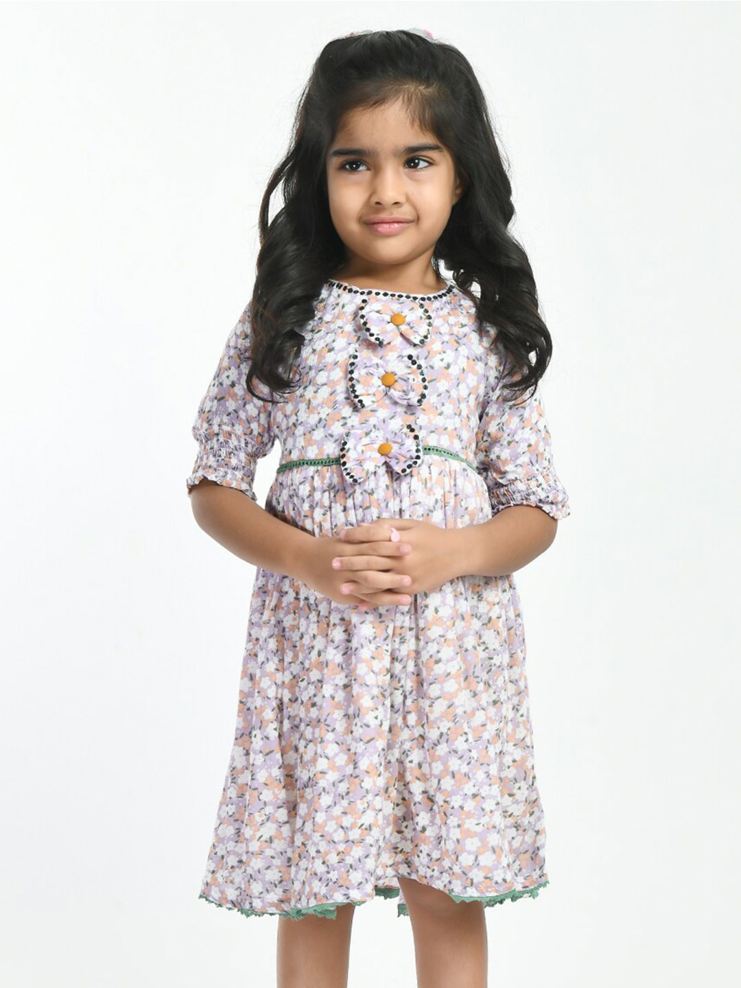 

Bella Moda Girls Floral Dress, Purple