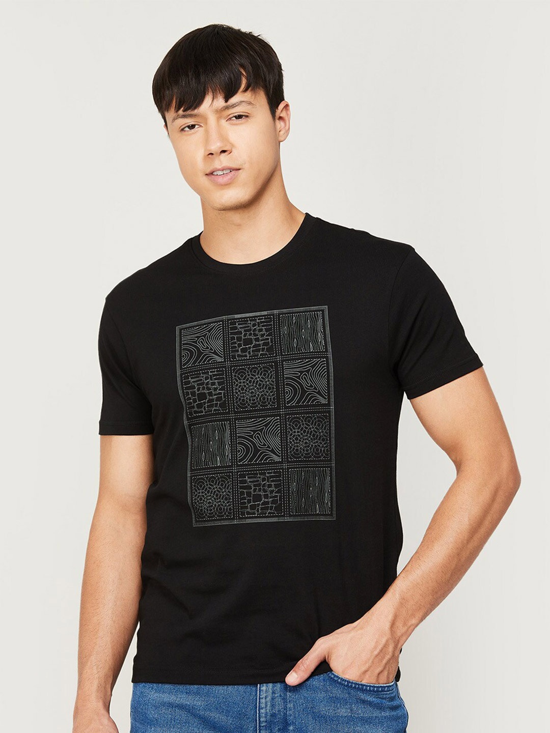 

Fame Forever by Lifestyle Men Printed Cotton T-shirt, Black