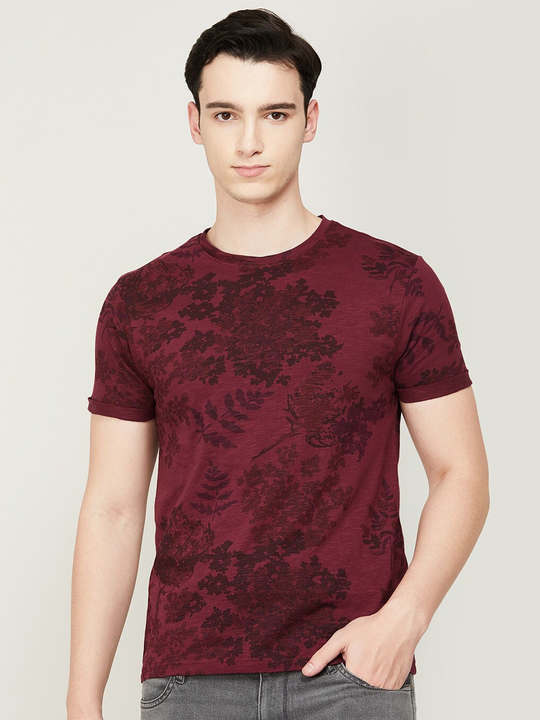 

Fame Forever by Lifestyle Men Printed Cotton T-shirt, Red