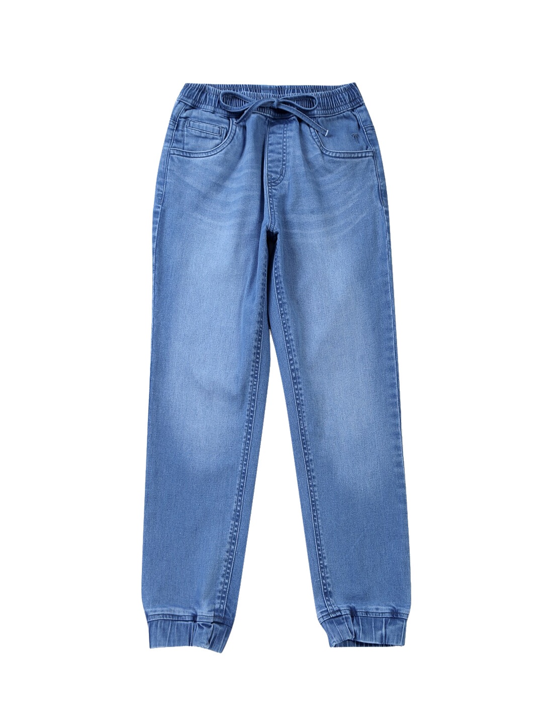 

Palm Tree Boys Light Fade Clean Look Regular Fit Cotton Jeans, Blue
