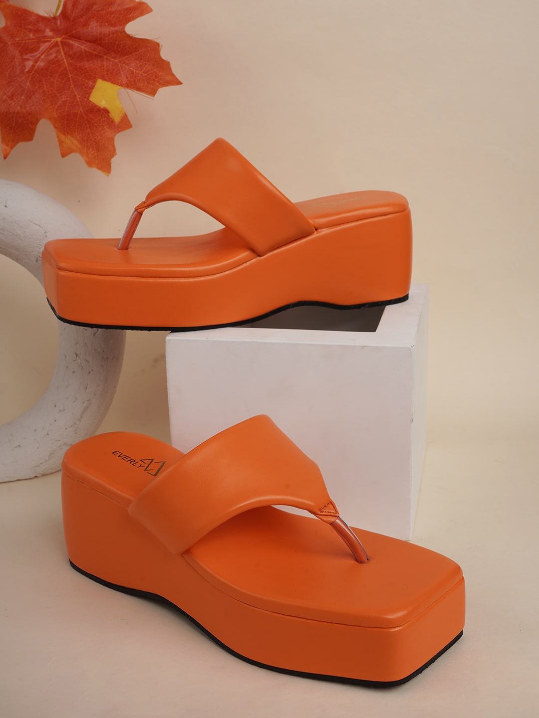 

EVERLY Flatform Heels, Orange