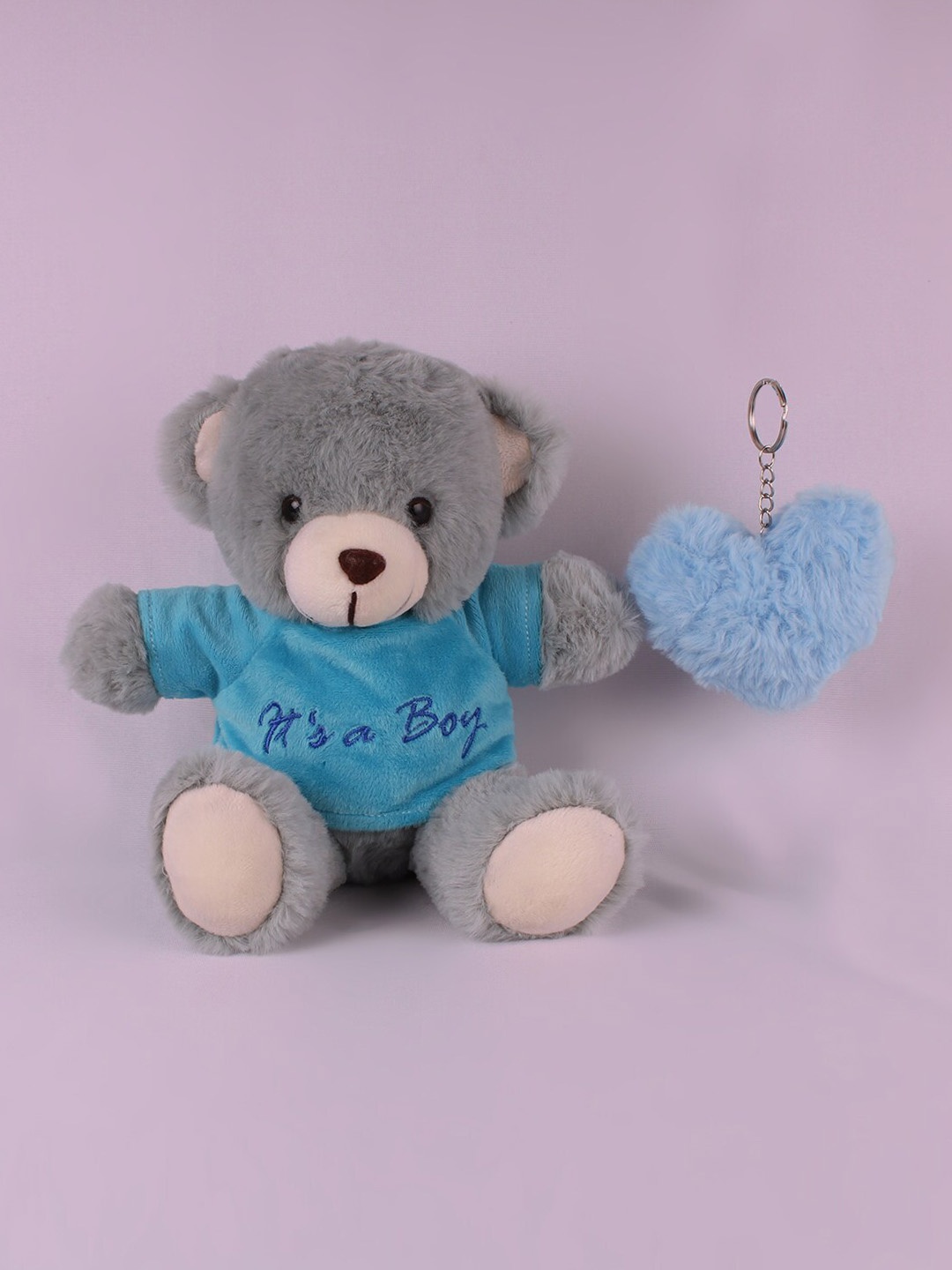 

DukieKooky Kids Teddy Bear With Heart Keychain, Blue