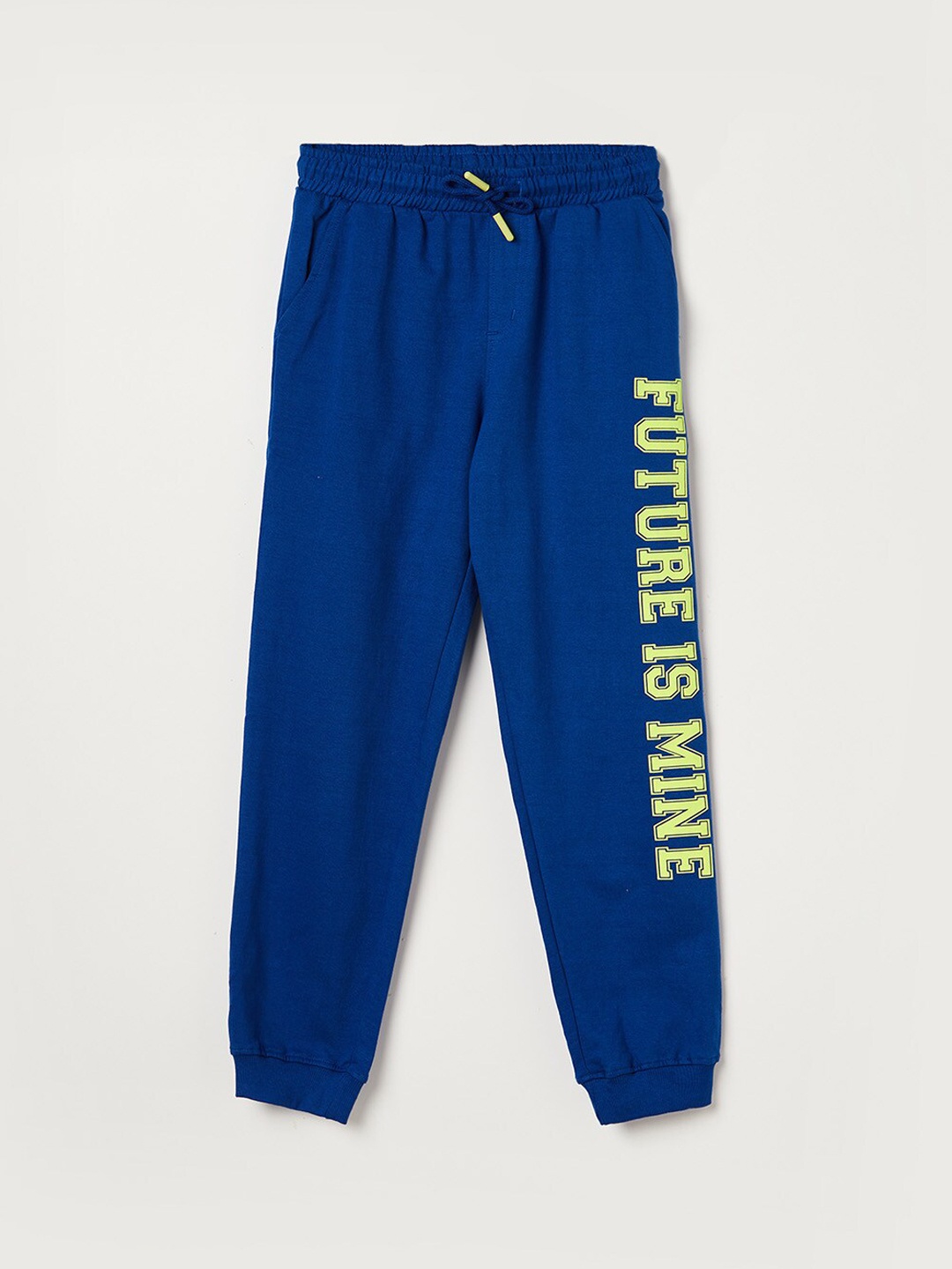 

Fame Forever by Lifestyle Boys Printed Pure Cotton Joggers, Blue