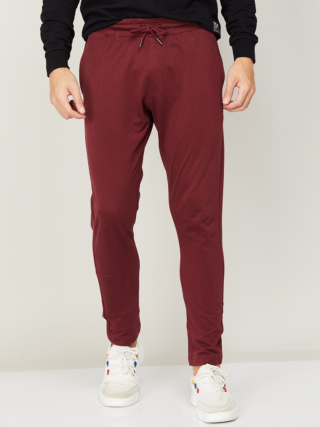 

Fame Forever by Lifestyle Men Cotton Slim-Fit Track Pants, Red