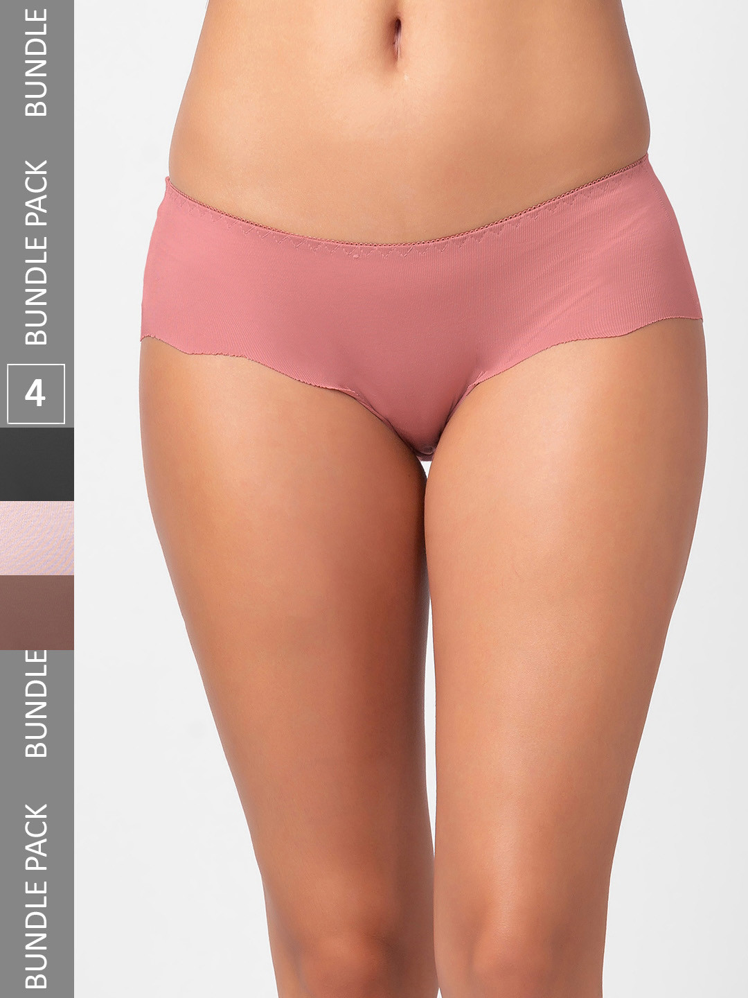 

FashionRack Women Pack of 4 Assorted Seamless Hipster Briefs
