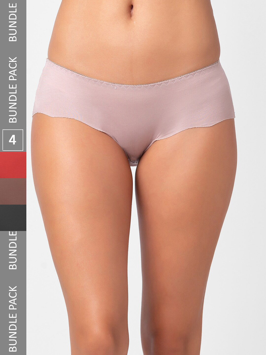 

FashionRack Women Pack Of 4 Assorted Seamless Hipster Briefs