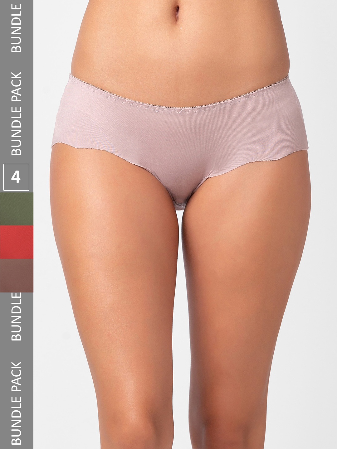 

FashionRack Women Pack of 4 Assorted Cotton Hipster Briefs