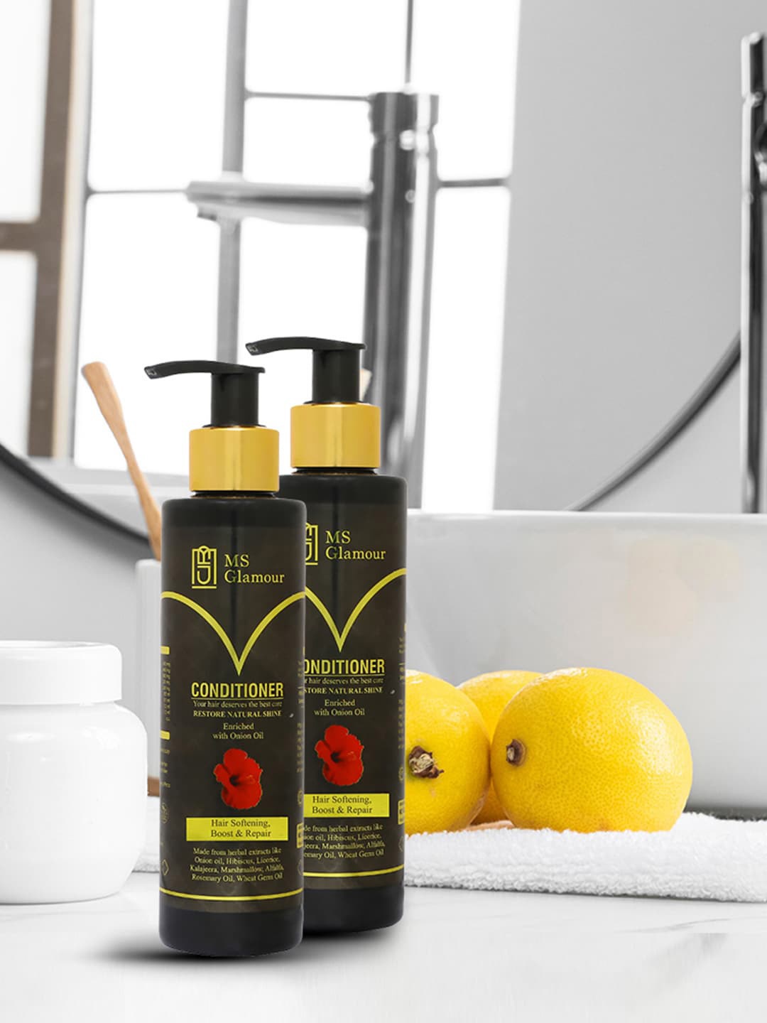 

MS Glamour Onion Oil Dry & Frizzy Hair Conditioner 100ml, Na