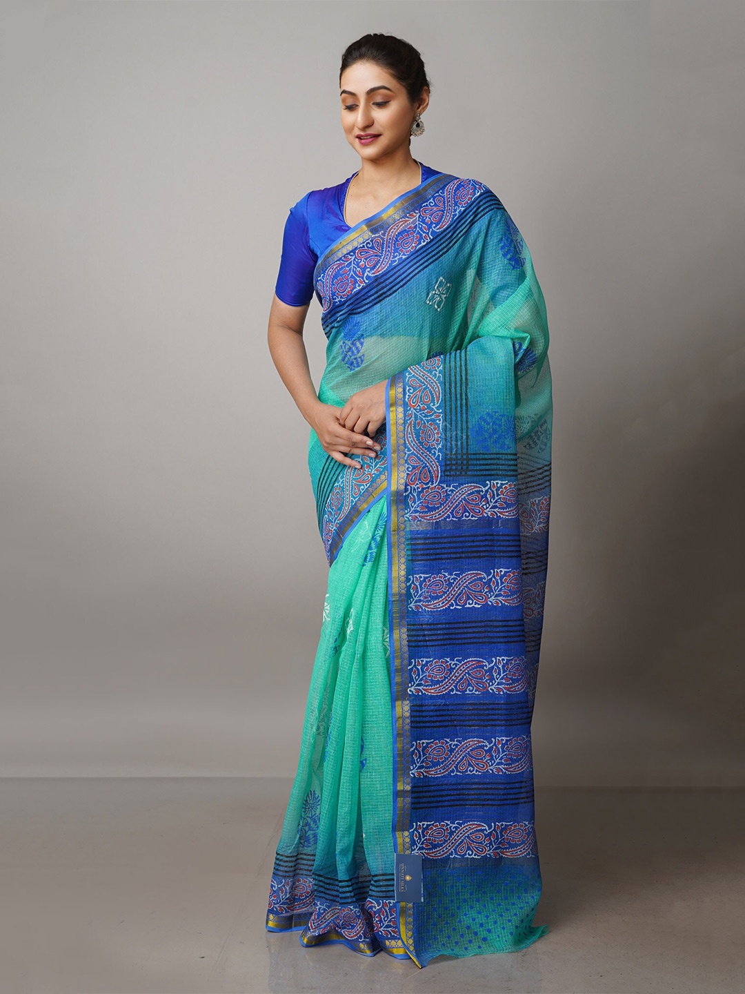 

Unnati Silks Floral Pure Cotton Kota Saree, Green