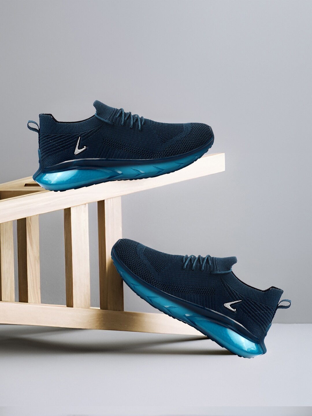

CLYMB Men Lace-Ups Running Non-Marking Sports Shoes, Blue