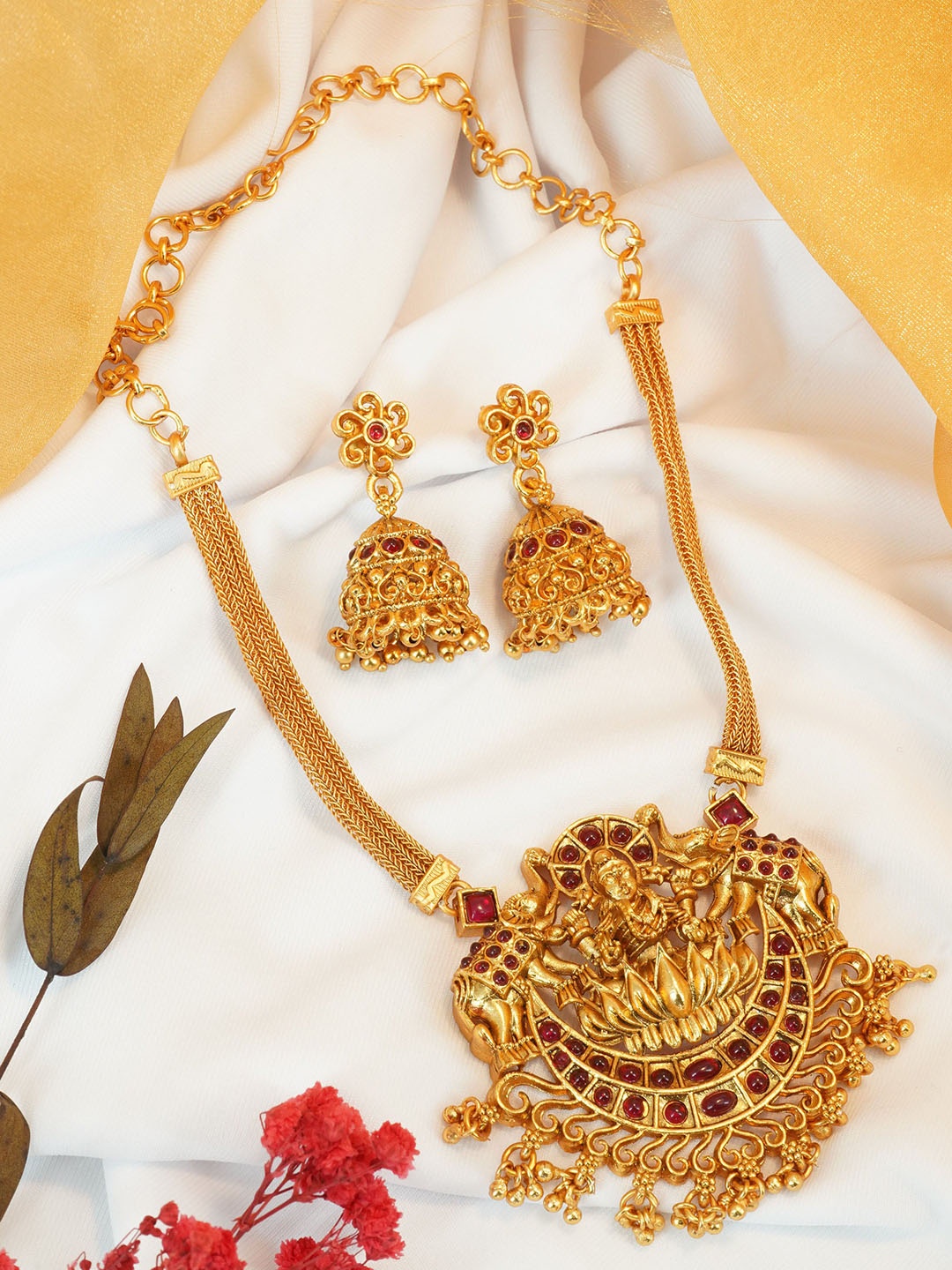 

GRIIHAM Gold-Plated CZ-Studded Jewellery Set