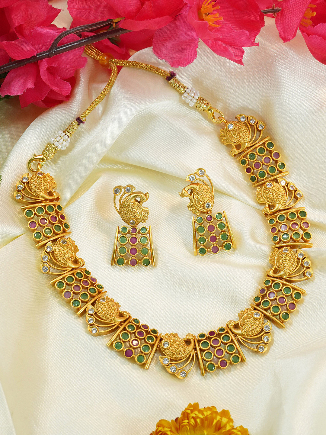 

GRIIHAM Gold-Plated CZ Studded Jewellery Set