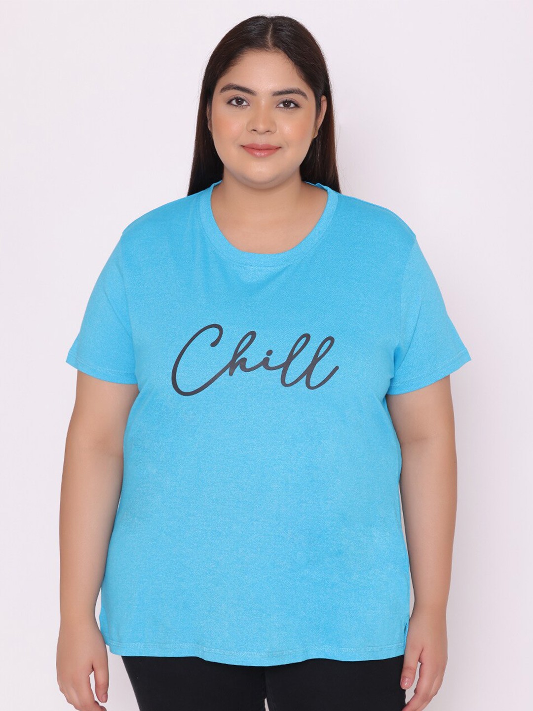 

TITTLI Women Plus Size Printed T-shirt, Blue
