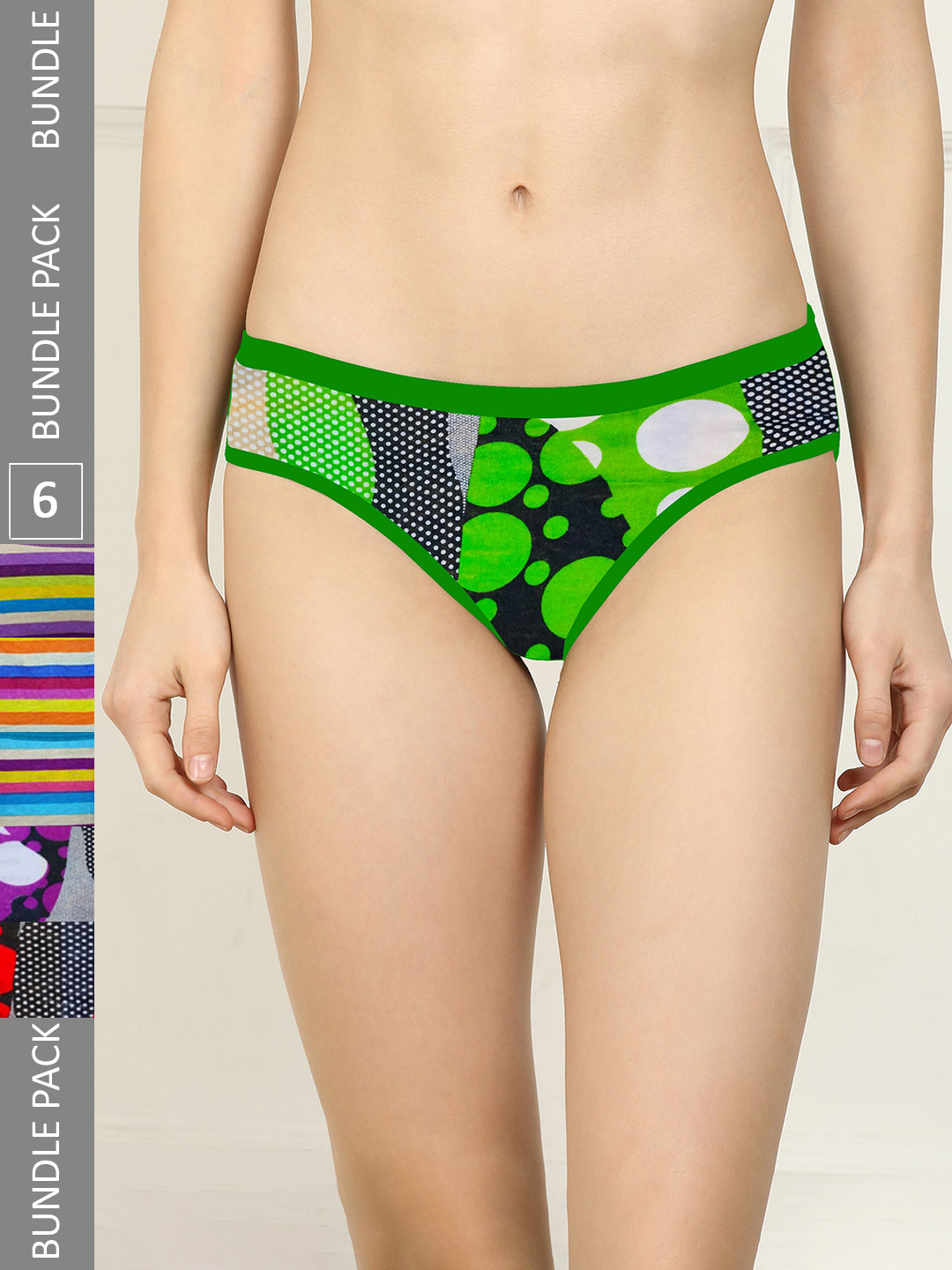 

AROUSY Women Pack Of 6 Pure Cotton Hipster Briefs, Red