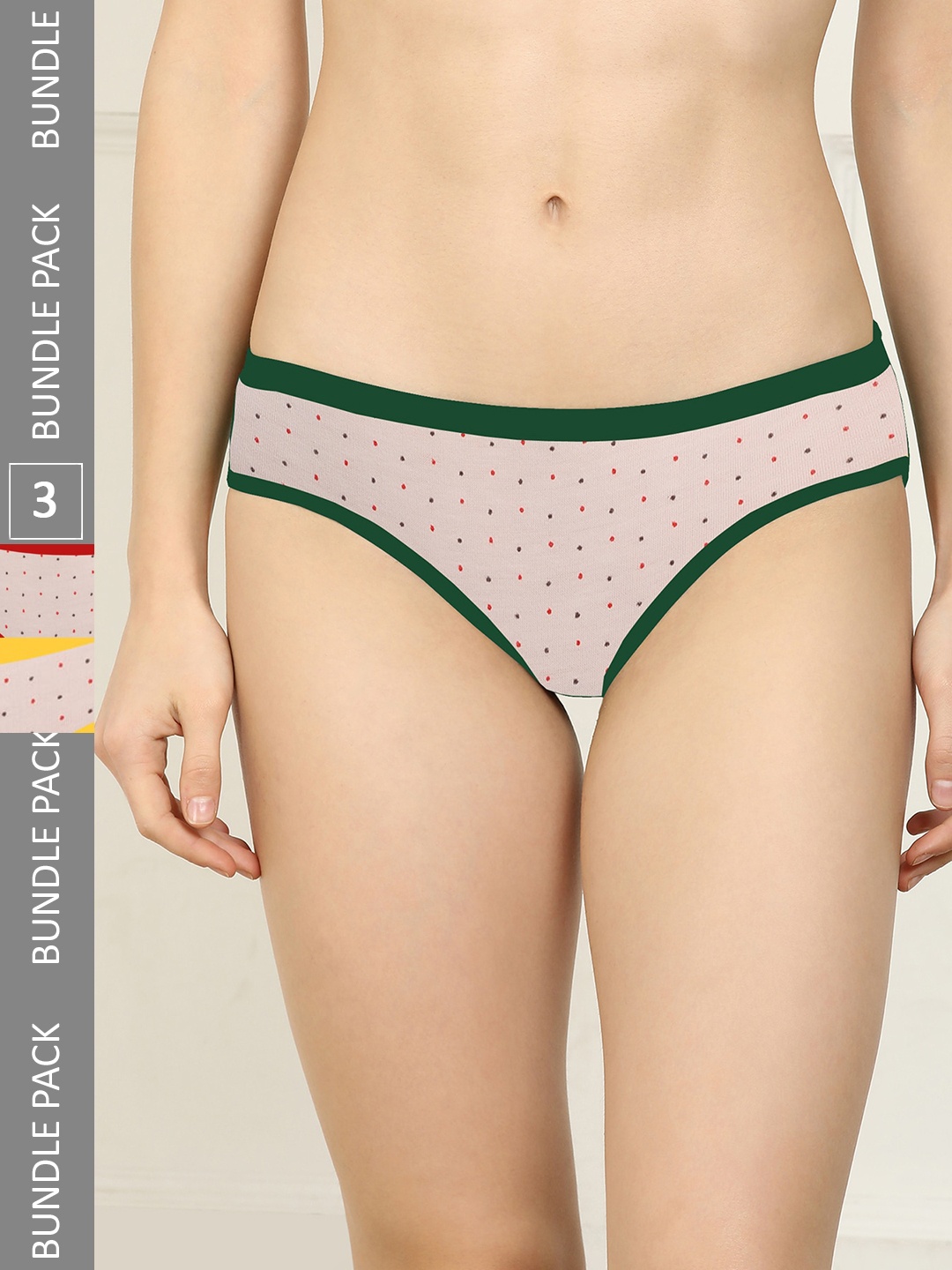 

AROUSY Women Pack Of 3 Pure Cotton Hipster Briefs, Beige