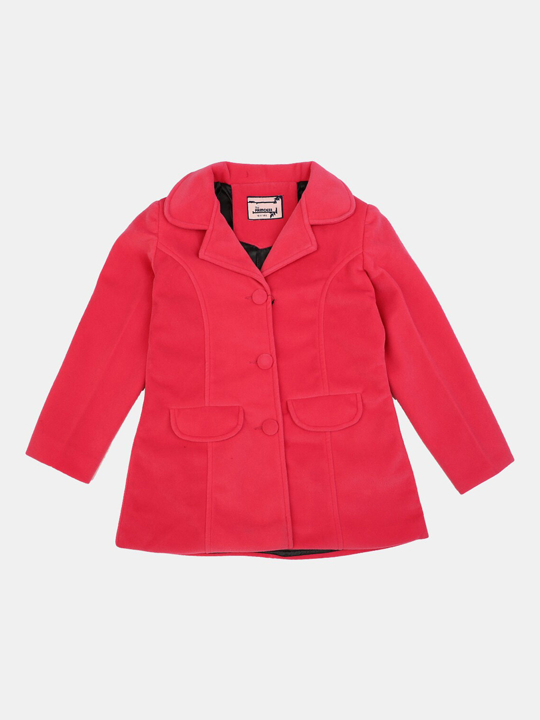 

V-Mart Girls Longline Cotton Tailored Jacket, Fuchsia